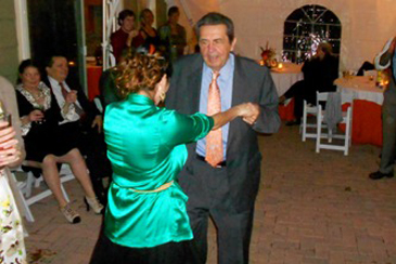 Dancing under the paviliion